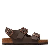 Sandały męskie - Sandały Birkenstock Milano 034703 Brązowy - miniaturka - grafika 1