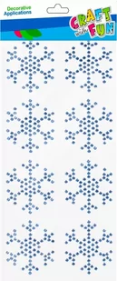Craft With Fun, Ozdoba dekoracyjna samoprzylepna, Kryształki Śnieżynki, 8 szt.,501452 - Zabawki kreatywne - miniaturka - grafika 1
