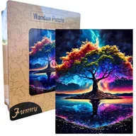 Puzzle - Drewniane Puzzle Edukacyjne A3 Magiczne Drzewo Dzieci i Dorośli 240el DUŻE - miniaturka - grafika 1