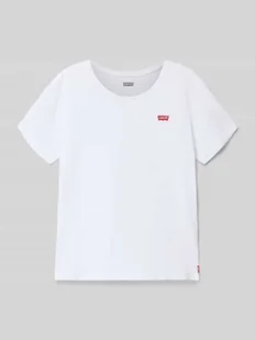 T-shirt z naszywką z logo - Koszulki dla dziewczynek - miniaturka - grafika 1