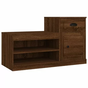 Szafka na buty, brązowy dąb, 100x42x60 cm Lumarko! - Szafki na buty - miniaturka - grafika 3