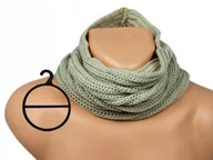 Apaszki i szaliki damskie - KOMIN ZIMOWY 3W1 BEŻOWY CIEPŁY WYGODNY WIS-805 - miniaturka - grafika 1