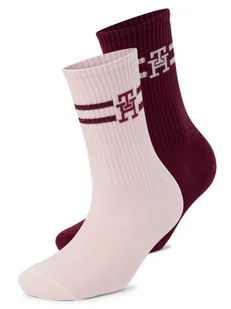 Tommy Hilfiger Skarpety w 2-paku Kobiety Bawełna lila|różowy jednolity, 35-38 - Skarpetki damskie - miniaturka - grafika 1