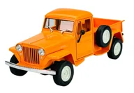 Samochody i pojazdy dla dzieci - WELLY 1947 JEEP WILLYS PICKUP POMARAŃCZOWY 1:24 24116 - miniaturka - grafika 1