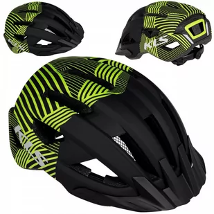 Kellys Kask DAZE MTB z daszkiem S 52-55cm czarno-zielony /green/ K1318 - Kaski rowerowe - miniaturka - grafika 1