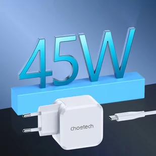 Choetech PD8007 szybka ładowarka sieciowa PPS 45W biały - Ładowarki do telefonów - miniaturka - grafika 7