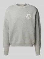 Swetry męskie - Sweter z dzianiny o kroju oversized z nadrukiem z logo - miniaturka - grafika 1