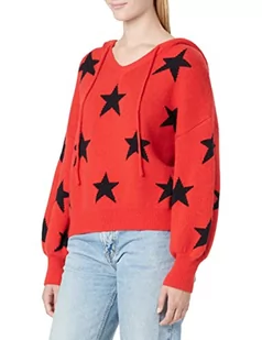 myMo ROCKS Damski sweter 23719579, czerwony, czarny, M-L - Swetry damskie - miniaturka - grafika 1