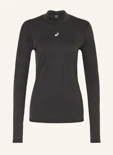 Asics Koszulka Do Biegania Road Winter Seamless Z Wełną Merino schwarz - ASICS - Koszulki i topy damskie - miniaturka - grafika 1