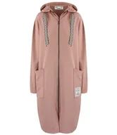 Bluzy damskie - Cienka długa bluza z dłuższym tyłem i kapturem PAOLA - Empik - miniaturka - grafika 1