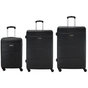 Walizki - Zestaw walizek SEMI LINE T5967 Czarny - miniaturka - grafika 1