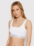 Koszulki sportowe damskie - Hugo Biustonosz top Sporty Logo 50469631 Biały - miniaturka - grafika 1