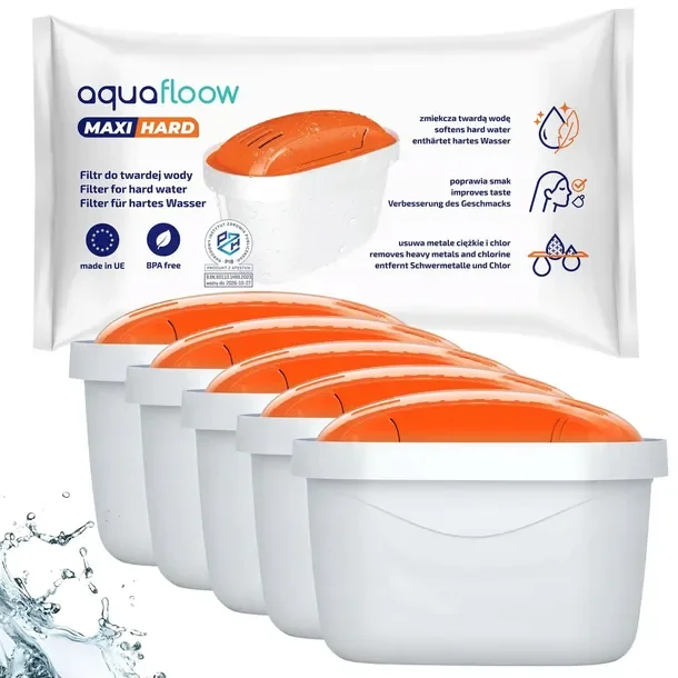5x filtr AquaFloow do dzbanek filtrujący Brita Marella Elemaris twarda woda