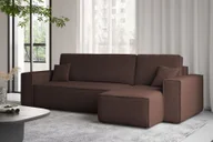 Narożniki - Sofa w kształcie L Best narożnik tkanina Abriamo brązowy prawy - miniaturka - grafika 1