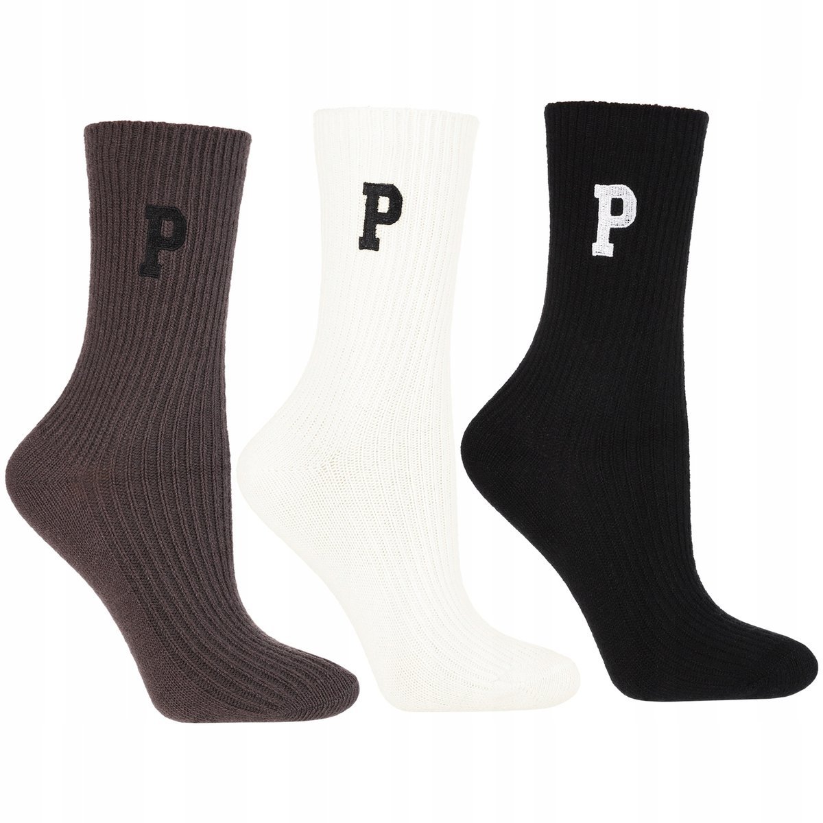 Skarpetki Długie Bawełniane Kolorowe Skarpety HAFT ZESTAW 3-PAK 35-38 MORAJ