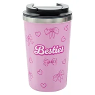 Kubki termiczne - Kubek Termiczny, Besties, Różowy, 400 ml - miniaturka - grafika 1
