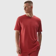 Koszulki męskie - T-shirt 4F 4FWSS24TTSHM1286 63S różowy XL - miniaturka - grafika 1