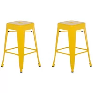 Taborety i hokery - Beliani Zestaw 2 hokerów czerwone wysokość 61 cm CABRILLO - miniaturka - grafika 1