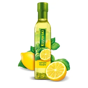 KUJAWSKI OLEJ 250 ML OLEJ RZEPAKOWY Z PIERWSZEGO TŁOCZENIA Z CYTRYNĄ I BAZYLIĄ - Olej spożywczy - miniaturka - grafika 1