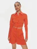Koszule damskie - Patrizia Pepe Koszula 2C1524/A23-R825 Pomarańczowy Regular Fit - miniaturka - grafika 1