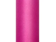 Pasmanteria - Party Deco Tiul gładki fuksja - 30 cm x 9 metrów - 1 szt. TIU30-080 - miniaturka - grafika 1
