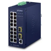 Routery - PLANET IGS-4215-16T2S łącza sieciowe Zarządzany L2/L4 Gigabit - miniaturka - grafika 1