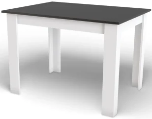 Prostokątny stół kuchenny 120x 80 cm czarny + biały A2-W96 - Stoły - miniaturka - grafika 1