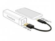 Kable komputerowe i do monitorów - Delock Kabel USB-C(M)->USB-A(M)2.0 0.15M czarny 85354 - miniaturka - grafika 1