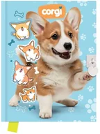 Notesy i bloczki - Happy Color Pamiętnik z kłódką 80 kartek Corgi - artykuł papierniczy - miniaturka - grafika 1