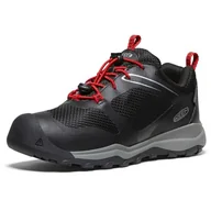 Buty dla chłopców - KEEN Wanduro Low Waterproof, Trampki dziecięce, Czarna wstążka czerwona, 35 EU - miniaturka - grafika 1
