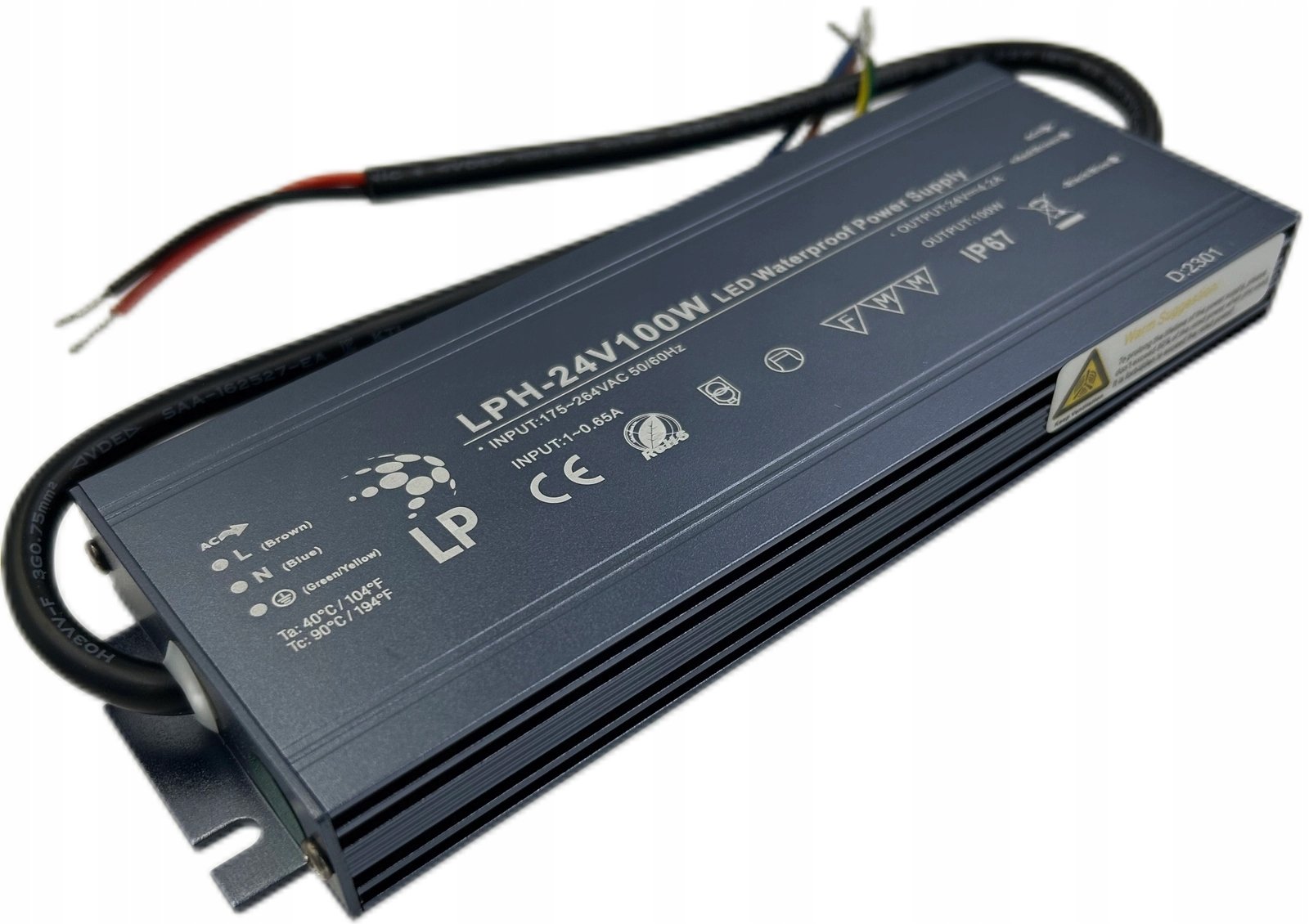 Zasilacz 100W 24V Hermetyczny LPH100W IP67 Slim