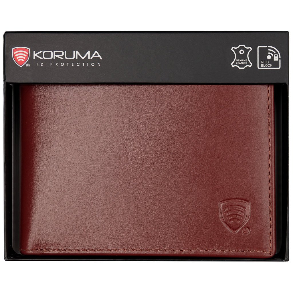 Koruma, Portfel Męski Skórzany RFID, Brąz, SM-901OBR