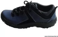 Buty trekkingowe damskie - SKÓRZANE TREKINGI GRANAT szerokie WYGODNE 39 - miniaturka - grafika 1