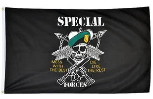 Mil-Tec - Flaga - 90x150cm - Special Forces - 16789000 - Flagi i akcesoria - miniaturka - grafika 1