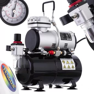 Fengda Kompresor Do Aerografu Z Butlą 3L AS-186 - Sprężarki i kompresory - miniaturka - grafika 1