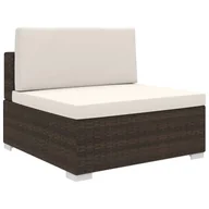 Sofy ogrodowe - Brązowa sofa ogrodowa z poduszką Rosato 3X - miniaturka - grafika 1