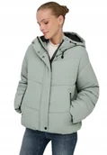 Kurtki damskie - ONLY ZIMOWA PIKOWANA KURTKA Z KAPTUREM ZIELONA L J9A - miniaturka - grafika 1