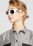 Okulary przeciwsłoneczne - Versace Okulary Przeciwsłoneczne Białe Z Logo 0axd2_d* - miniaturka - grafika 1