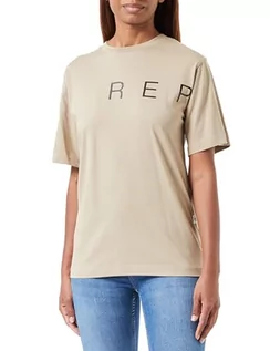 Koszulki i topy damskie - Replay T-shirt damski, 001 White, L - grafika 1