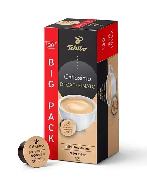 Tchibo Cafissimo Decaffeinato Bezkofeinowa Kawa Kapsułki 30kaps