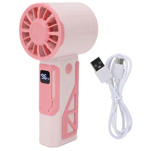 Miniaturowy, przenośny wentylator ręczny z możliwością ładowania przez USB – różowy - Akcesoria i części AGD - miniaturka - grafika 1