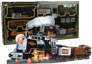 Duża Kolejka Elektryczna Wagony Świeci Gra 650 cm LEAN Toys - Pociągi dla dzieci - miniaturka - grafika 1