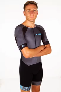 ZEROD Strój triathlonowy RACER TT SUIT dark atoll shad - Bielizna sportowa męska - miniaturka - grafika 3