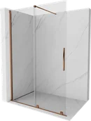 Ścianki i drzwi prysznicowe - Mexen Velar drzwi prysznicowe rozsuwane Walk-in 140 cm, transparent, różowe złoto - 871-140-000-03-60 - miniaturka - grafika 1