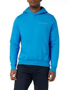 Tommy Hilfiger Męska bluza z kapturem Pop Color Hilfiger, Shocking Blue, S, Szokujący niebieski, S - Bluzy męskie - miniaturka - grafika 1