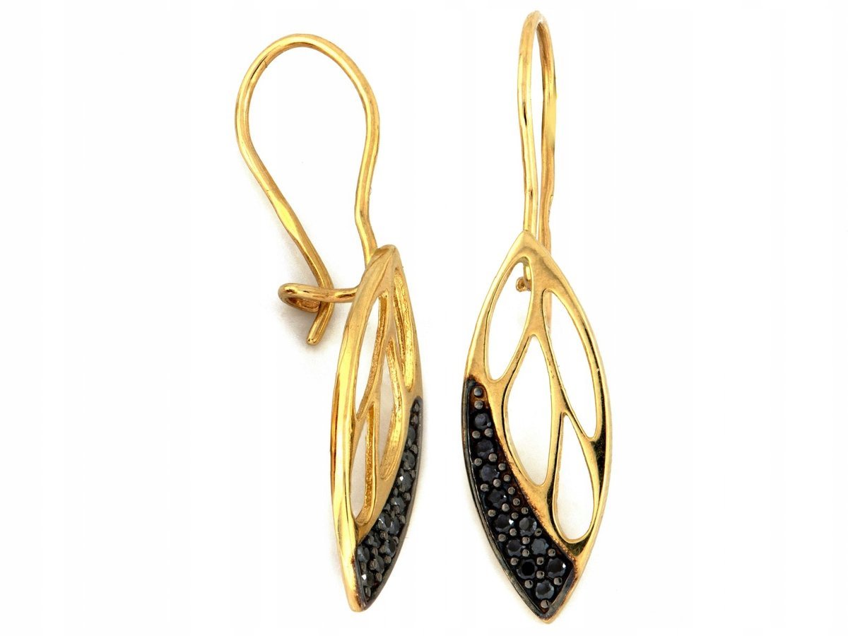 Złote kolczyki dla kobiety 585 eleganckie od jubilera