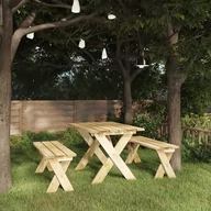 Stoły ogrodowe - shumee Stół ogrodowy 110x73x70 cm impregnowane drewno sosnowe - miniaturka - grafika 1