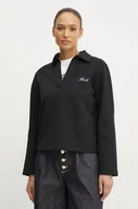 Bluzy damskie - Karl Lagerfeld bluza damska kolor czarny gładka A1W20042 - miniaturka - grafika 1