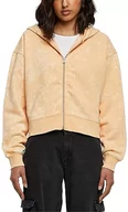 Bluzy damskie - Urban Classics Damska bluza z kapturem z zamkiem błyskawicznym, pomarańczowy (Paleorange), M - miniaturka - grafika 1