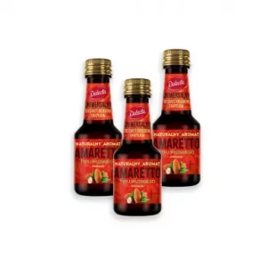 Delecta Amaretto naturalny aromat Premium Zestaw 3 x 30 ml - Dodatki do ciast w płynie, aromaty - miniaturka - grafika 1